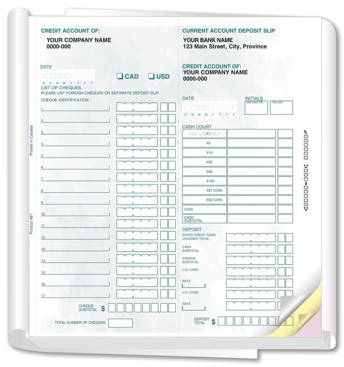 Deposit Slip Book