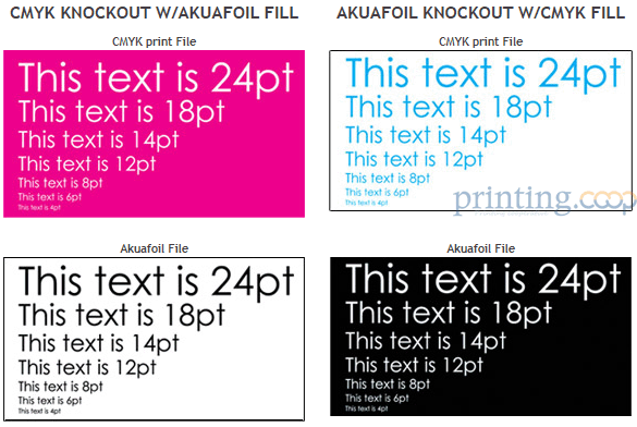 knockout for the CMYK