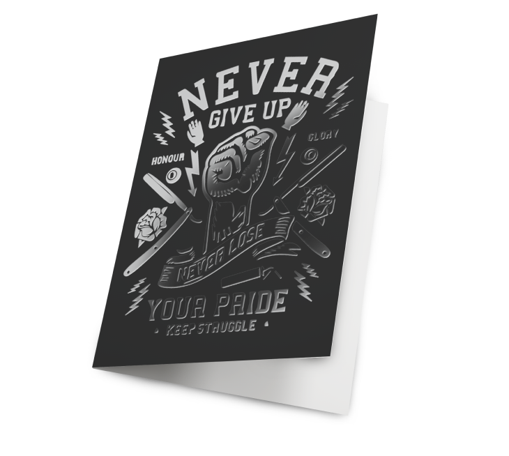 Raised Spot UV Suede Greeting Cards