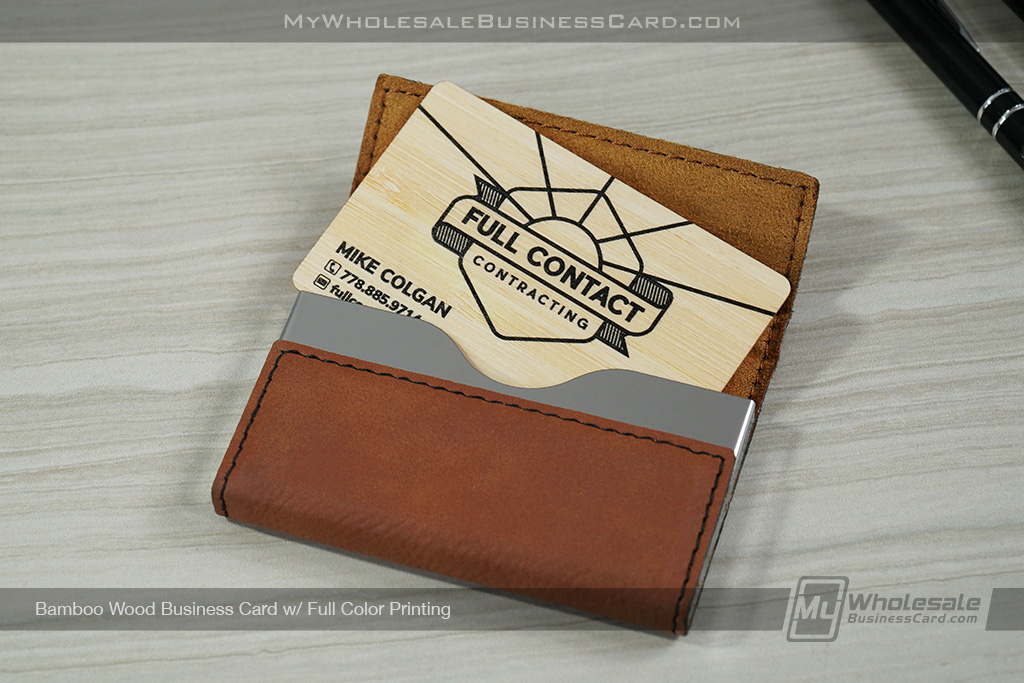 Bamboo Wood Business Cards