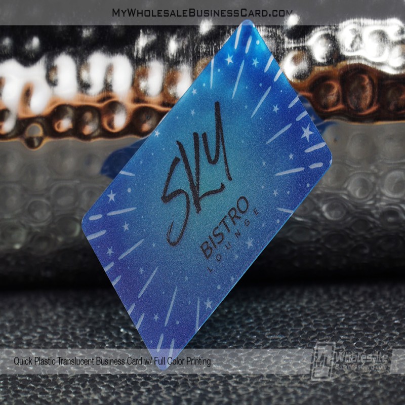 Quick Translucent Plastic Business Cards