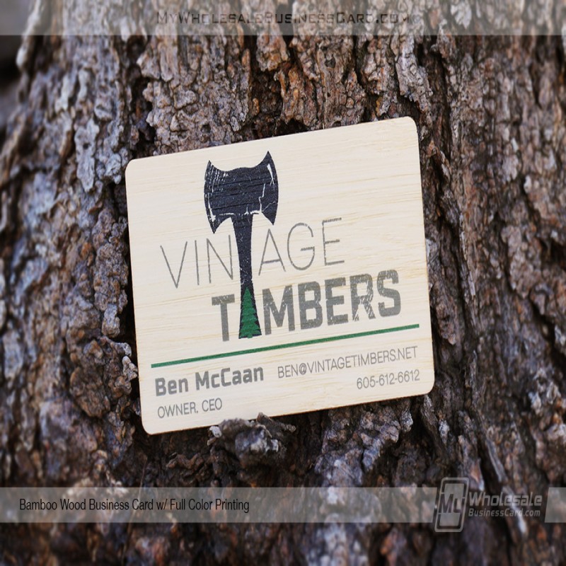 Bamboo Wood Business Cards