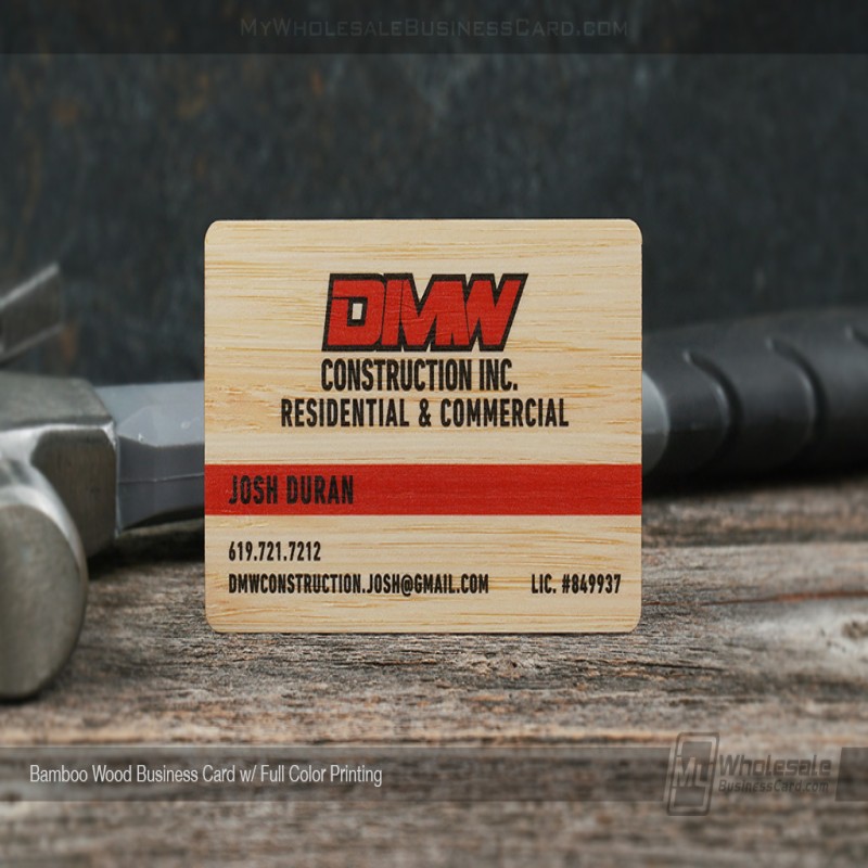 Bamboo Wood Business Cards