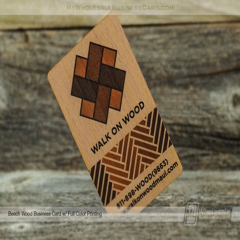 Beech Wood Business Cards