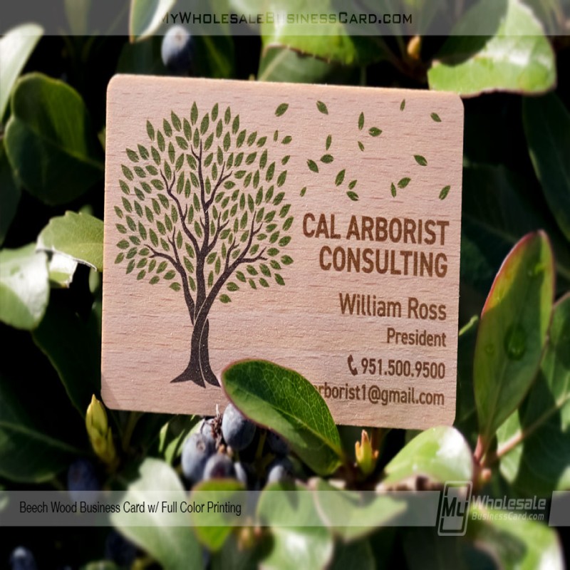 Beech Wood Business Cards