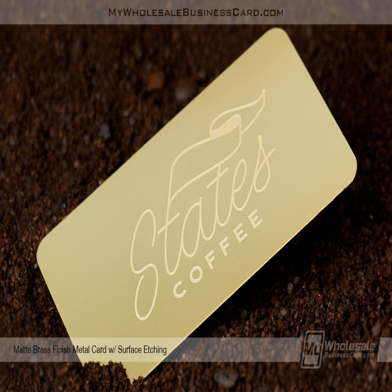 Brass Finish Metal Business Cards