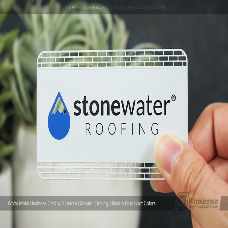 White Metal Business Cards