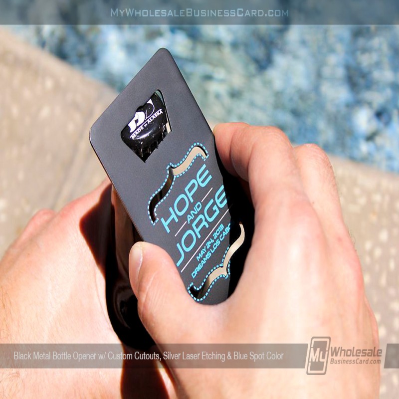 Metal Bottle Opener Business Cards