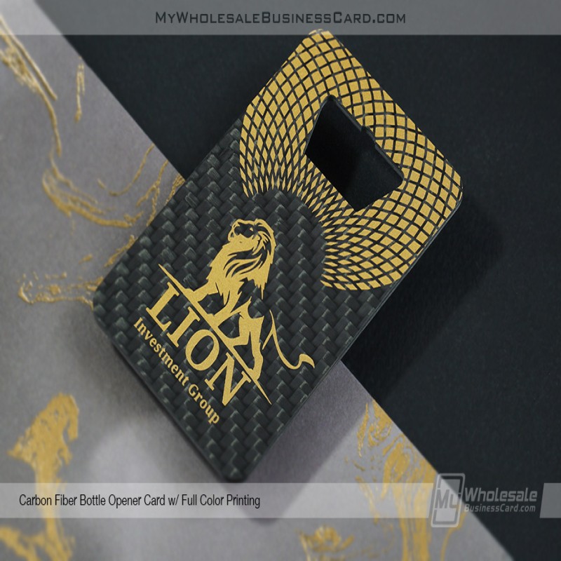 Carbon Fiber Bottle Opener Business Cards