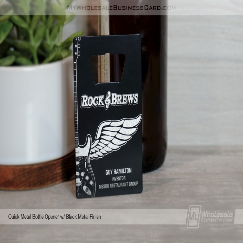 Carbon Fiber Bottle Opener Business Cards