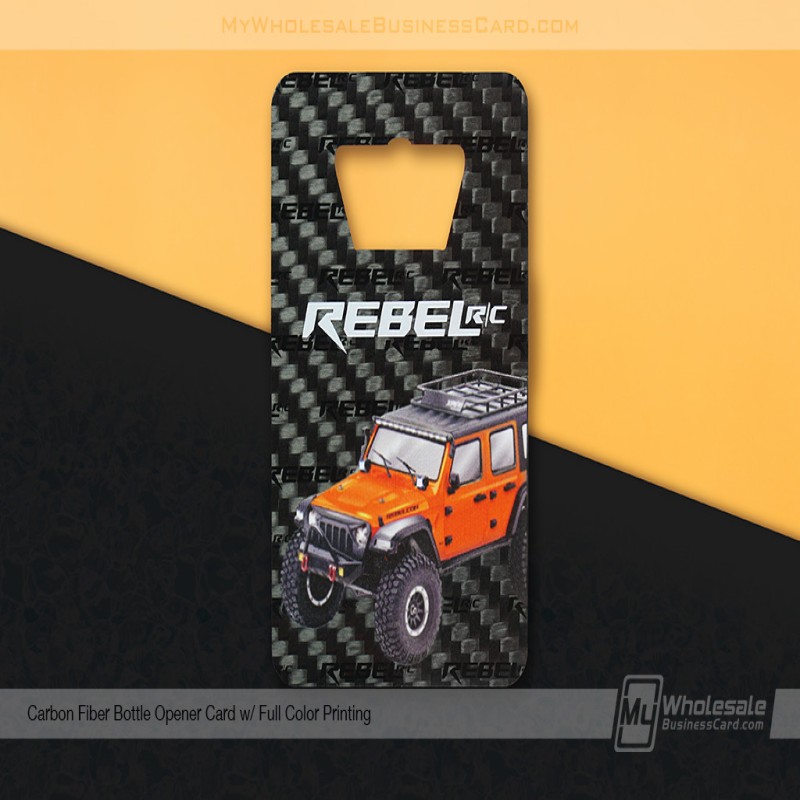 Carbon Fiber Bottle Opener Business Cards