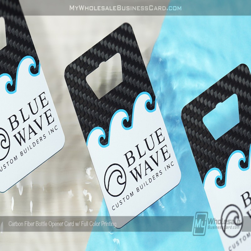 Carbon Fiber Bottle Opener Business Cards